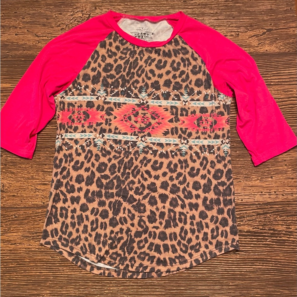 Crazy Train ladies medium leopard Top